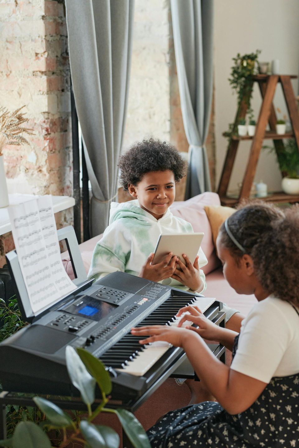 Children ages 8 and up can sign up for the piano classes, a real piano is not necessary, keyboards are fine for beginners.